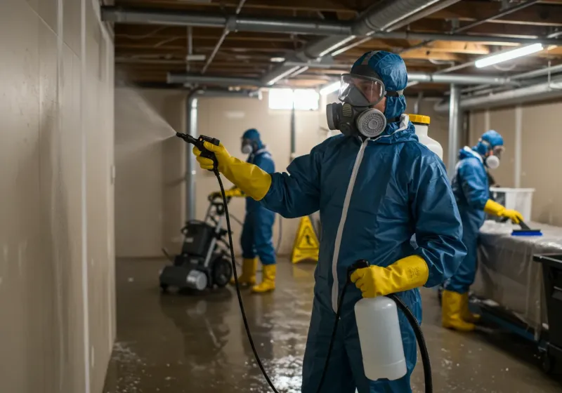 Basement Sanitization and Antimicrobial Treatment process in Hancock County, WV